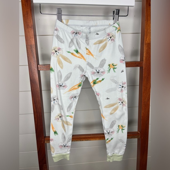 Burt's Bees, 5T, Bunny and Carrot Kids Pajama Set - White, Blue and Green - Picture 9 of 10